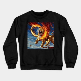 Fire Breathing Demon slaying Lion! Crewneck Sweatshirt